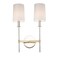 Maxim Lighting Uptown 2-Light 13" Wide Satin Brass / Polished Nickel Wall Sconce 32392OFSBRPN - alternate 1